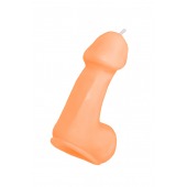Оранжевая свеча в форме пениса - 47 гр. - Pecado - купить с доставкой в Брянске