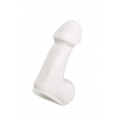 Белая свеча в форме пениса - 47 гр. - Pecado - купить с доставкой в Брянске