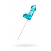 Голубой леденец в форме члена со вкусом блю кюрасао - 80 гр. - Sosuчki - купить с доставкой в Брянске