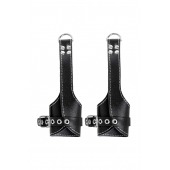 Черные подвесы с белой строчкой - Pecado - купить с доставкой в Брянске