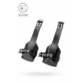 Черные подвесы с белой строчкой - Pecado - купить с доставкой в Брянске