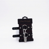 Черно-красные кожаные оковы - Crazy Handmade - купить с доставкой в Брянске