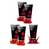 Набор из 5 съедобных лубрикантов JUJU (клубника х 2, малина х 2, вишня) - JuJu - купить с доставкой в Брянске Набор из 5 съедобных лубрикантов JUJU (клубника х 2, малина х 2, вишня) - JuJu - купить с доставкой в Брянске