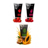 Набор из 3 съедобных лубрикантов JUJU (клубника, малина, тропические фрукты) - JuJu - купить с доставкой в Брянске Набор из 3 съедобных лубрикантов JUJU (клубника, малина, тропические фрукты) - JuJu - купить с доставкой в Брянске