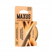 Точечные презервативы MAXUS 2000 Amazing Dots с железным кейсом - 3 шт. - Maxus - купить с доставкой в Брянске
