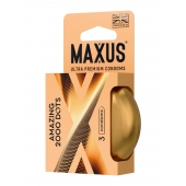 Точечные презервативы MAXUS 2000 Amazing Dots с железным кейсом - 3 шт. - Maxus - купить с доставкой в Брянске