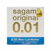 Увлажнённый презерватив Sagami Original 0.01 Extra Lub - 1 шт. - Sagami - купить с доставкой в Брянске