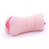 Телесный двусторонний мастурбатор - вагина и ротик - Boys of Toys - в Брянске купить с доставкой