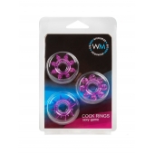 Набор из 3 лиловых эрекционных колец различной формы - Erowoman-Eroman - в Брянске купить с доставкой