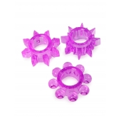 Набор из 3 лиловых эрекционных колец различной формы - Erowoman-Eroman - в Брянске купить с доставкой