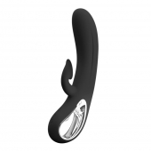 Черный вибратор-кролик Romance Massage - 24 см. - Baile купить в Брянске с доставкой в Orgasmix.ru Черный вибратор-кролик Romance Massage - 24 см. - Baile