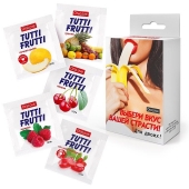 Набор из 5 саше съедобных смазок Tutti-Frutti - Биоритм - купить с доставкой в Брянске Набор из 5 саше съедобных смазок Tutti-Frutti - Биоритм - купить с доставкой в Брянске
