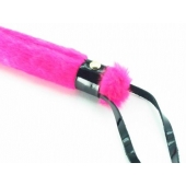 Нежная плеть с розовым мехом BDSM Light - 43 см. - БДСМ Арсенал - купить с доставкой в Брянске