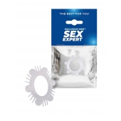 Эластичное эрекционное кольцо с шипиками и шариками - Sex Expert - в Брянске купить с доставкой