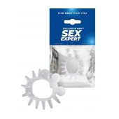 Эластичное эрекционное кольцо с шариками и лучами - Sex Expert - в Брянске купить с доставкой