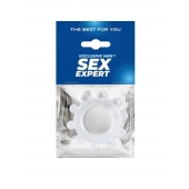 Прозрачное эрекционное кольцо со стимулирующими шариками - Sex Expert - в Брянске купить с доставкой