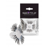 Эластичное эрекционное кольцо с черными «ресничками» - Sextaz - в Брянске купить с доставкой