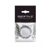 Эластичное эрекционное колечко с черными «ресничками» - Sextaz - в Брянске купить с доставкой