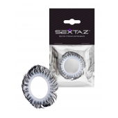 Эластичное эрекционное колечко с черными «ресничками» - Sextaz - в Брянске купить с доставкой