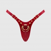 Красный пояс для фиксации насадок Strap-On-Me Leatherette Harness Fabulous - Strap-on-me - купить с доставкой в Брянске