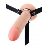 Мужской полый страпон на регулируемых ремешках - 22 см. - Sex Expert - купить с доставкой в Брянске