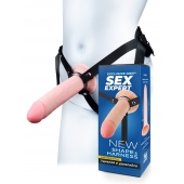 Мужской полый страпон на регулируемых ремешках - 22 см. - Sex Expert - купить с доставкой в Брянске