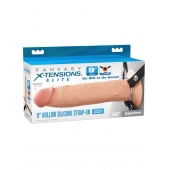 Телесный пустотелый фаллопротез 9’’ Hollow Silicone Strap-On - 24,1 см. - Pipedream - купить с доставкой в Брянске