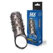Дымчатая насадка на пенис с выпуклостями - 12 см. - Sex Expert - в Брянске купить с доставкой