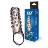 Дымчатая насадка на пенис с выпуклостями - 11 см. - Sex Expert - в Брянске купить с доставкой