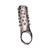 Дымчатая насадка на пенис с выпуклостями - 11 см. - Sex Expert - в Брянске купить с доставкой