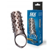 Дымчатая насадка на пенис с шипами и выпуклостями - 12,5 см. - Sex Expert - в Брянске купить с доставкой