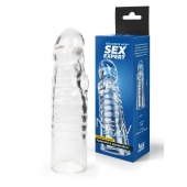 Прозрачная закрытая насадка на член - 15 см. - Sex Expert - в Брянске купить с доставкой