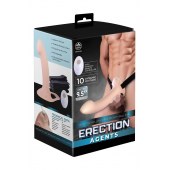 Телесный полый страпон с вибрацией Erection Agents - 24,1 см. - NMC - купить с доставкой в Брянске