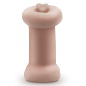 Телесный люминесцентный двусторонний мастурбатор Tasha - Blush Novelties - в Брянске купить с доставкой