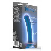 Синяя насадка с гладкой поверхностью Surrender 5.75 Inch Intermediate Pegging Dildo - 14,6 см. - Blush Novelties - купить с доставкой в Брянске