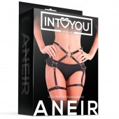 Черные стрепы на бёдра Aneir - Intoyou - купить с доставкой в Брянске