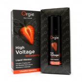 Жидкий вибратор Orgie High Voltage Strawberry - 15 мл. - ORGIE - купить с доставкой в Брянске