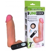 Фаллическая насадка Харнесс UNICOCK 7  с вибрацией - 19 см. - LOVETOY (А-Полимер) - купить с доставкой в Брянске