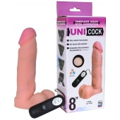 Фаллическая насадка Харнесс UNICOCK 8  с вибрацией - 20 см. - LOVETOY (А-Полимер) - купить с доставкой в Брянске