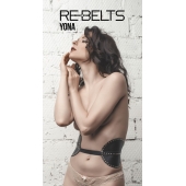 Пояс с клёпками Yona Black - Rebelts - купить с доставкой в Брянске