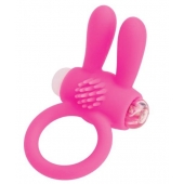 Розовое эрекционное виброкольцо A-toys с ушками - A-toys - в Брянске купить с доставкой