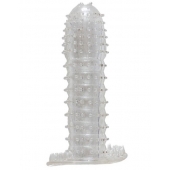 Гелевая прозрачная насадка c шипами - 12 см. - Toyfa Basic - в Брянске купить с доставкой