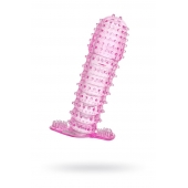 Гелевая розовая насадка с шипами - 12 см. - Toyfa Basic - в Брянске купить с доставкой Гелевая розовая насадка с шипами - 12 см. - Toyfa Basic - в Брянске купить с доставкой