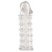 Гелевая прозрачная насадка с шипами - 12 см. - Toyfa Basic - в Брянске купить с доставкой