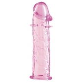 Гладкая розовая насадка с усиками под головкой - 12,5 см. - Toyfa Basic - в Брянске купить с доставкой Гладкая розовая насадка с усиками под головкой - 12,5 см. - Toyfa Basic - в Брянске купить с доставкой