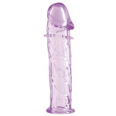 Гладкая фиолетовая насадка с усиками под головкой - 12,5 см. - Toyfa Basic - в Брянске купить с доставкой Гладкая фиолетовая насадка с усиками под головкой - 12,5 см. - Toyfa Basic - в Брянске купить с доставкой