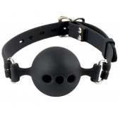 Силиконовый кляп-шар с отверстиями для дыхания Silicone Breathable Ball Gag Small - Pipedream - купить с доставкой в Брянске