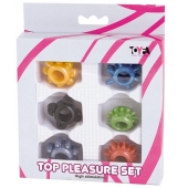 Набор из 6 разноцветных эрекционных колец - Toyfa Basic - в Брянске купить с доставкой