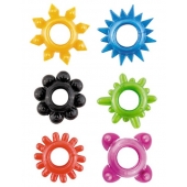 Набор из 6 разноцветных эрекционных колец - Toyfa Basic - в Брянске купить с доставкой