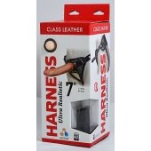 Насадка-фаллоимитатор на кожаных трусиках Harness Ultra Realistic 7  - 18 см. - LOVETOY (А-Полимер) - купить с доставкой в Брянске